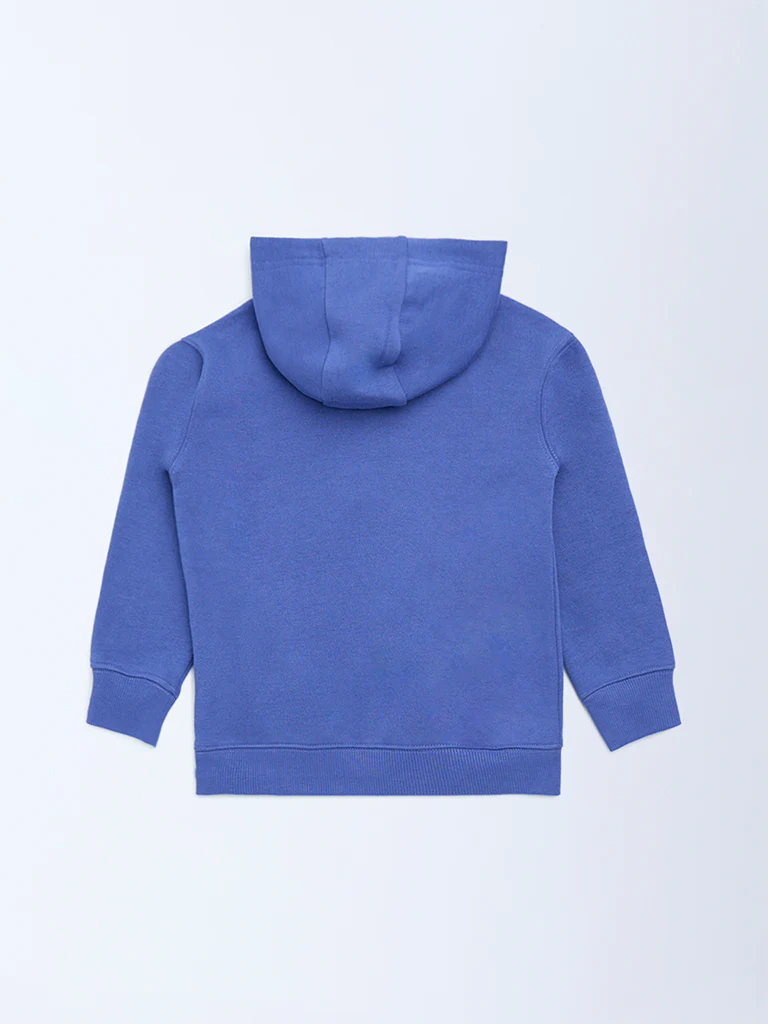 HOP Kids Boys Lavender Cotton-Blend Hoodie - Image 3