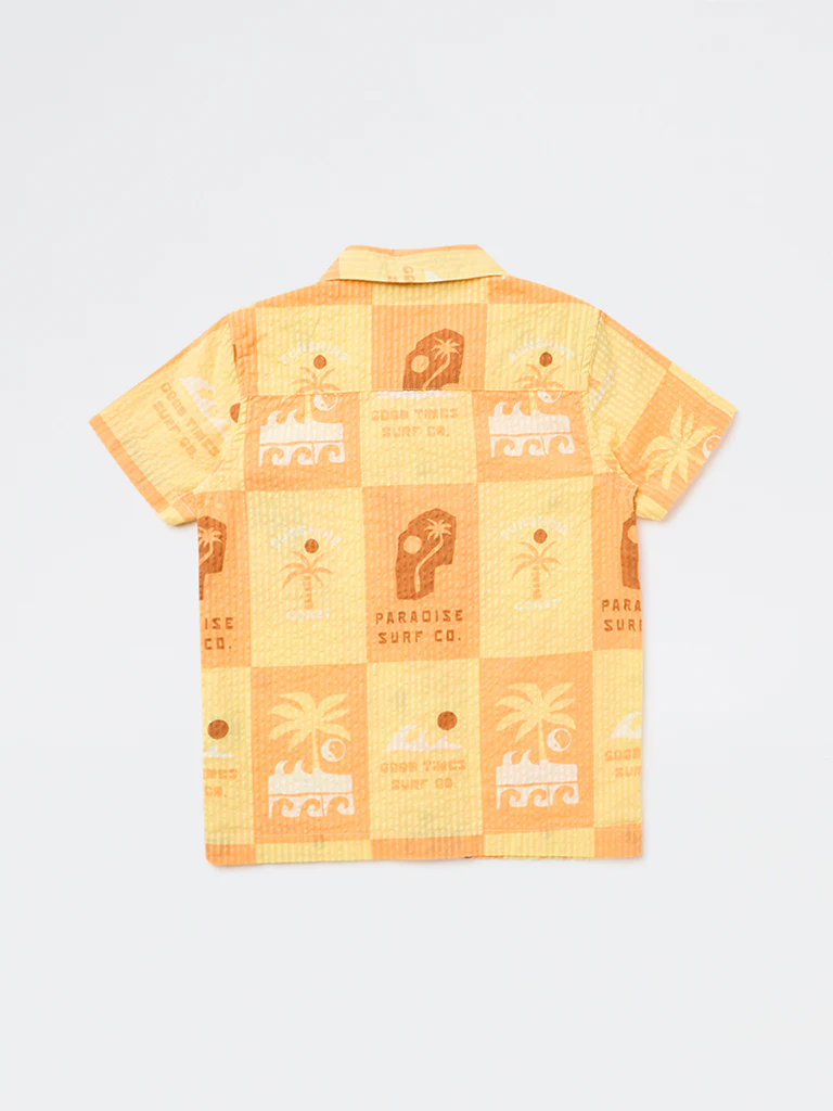 HOP Kids Boys Multicolour Printed Cotton Shirt - Image 4