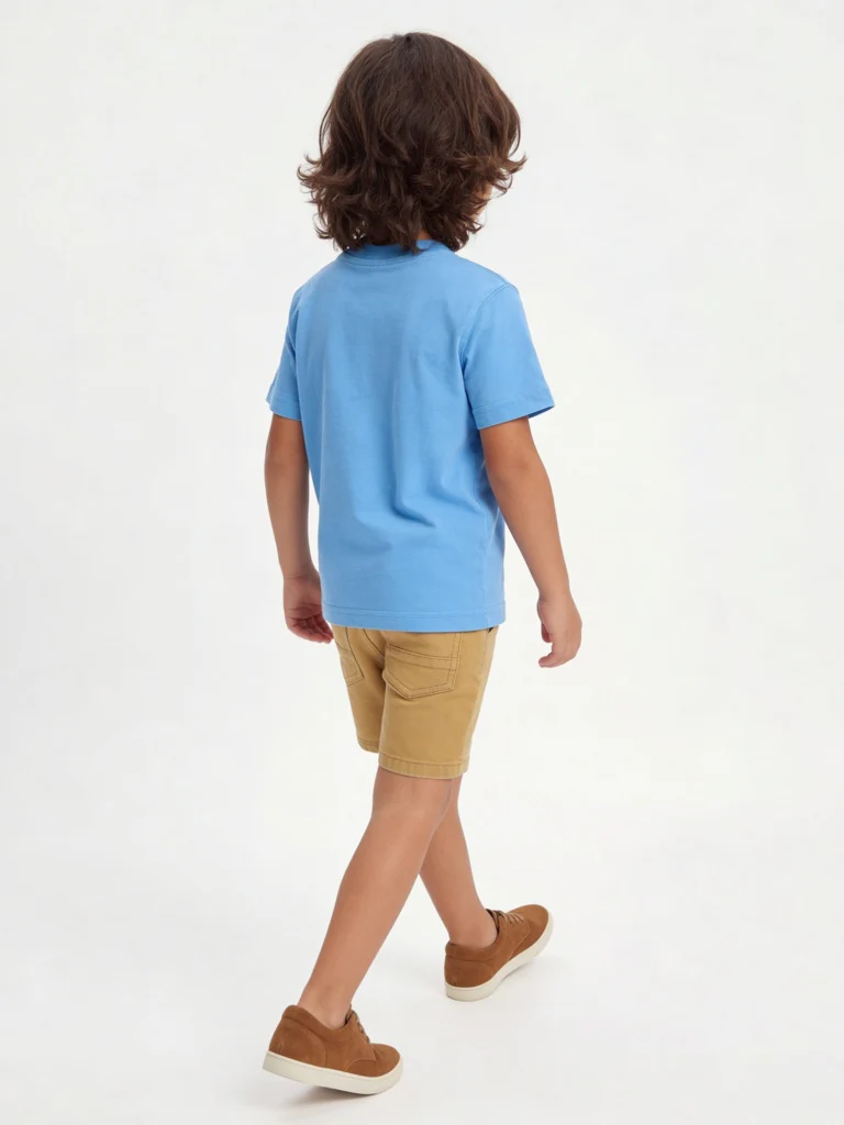 HOP Kids Boys Mustard Mid-Rise Denim Shorts - Image 3