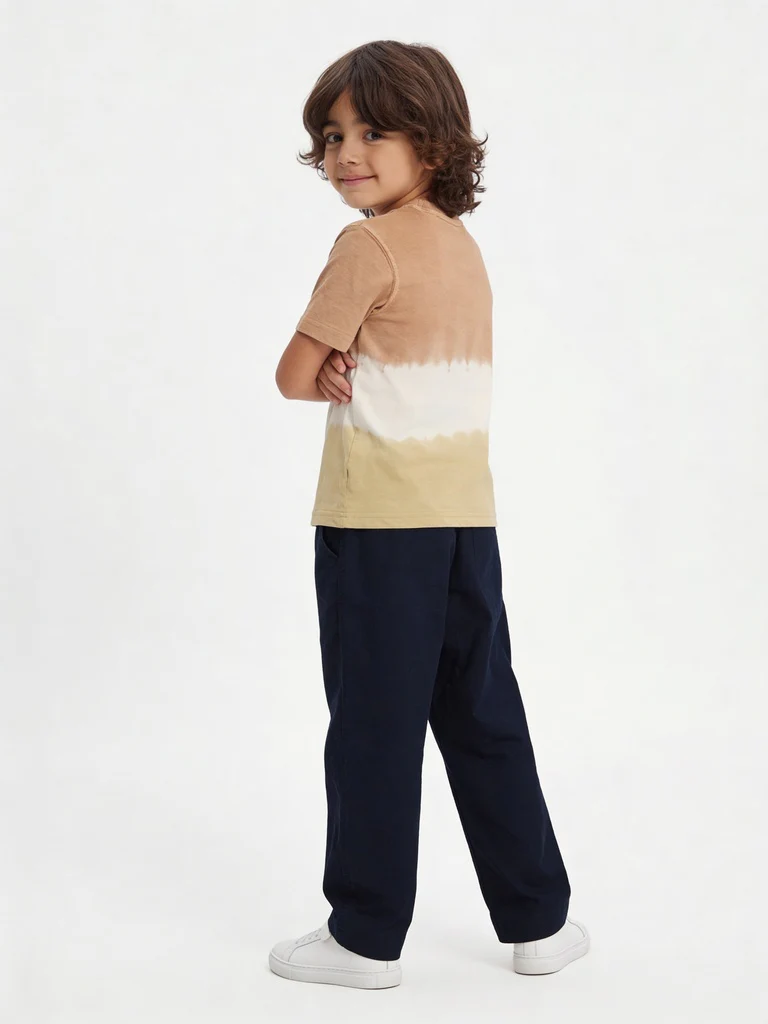 HOP Kids Boys Navy Blue Flowy Cotton Trousers - Image 2