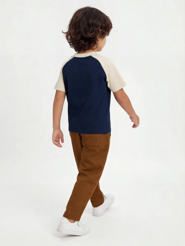 HOP Kids Boys Navy Sea-Life Printed Cotton T-Shirt - Image 2