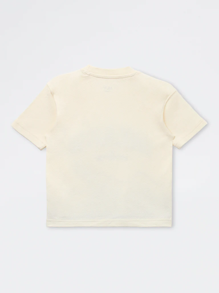 HOP Kids Boys Off-White Beach-Inspired Cotton T-Shirt - Image 2