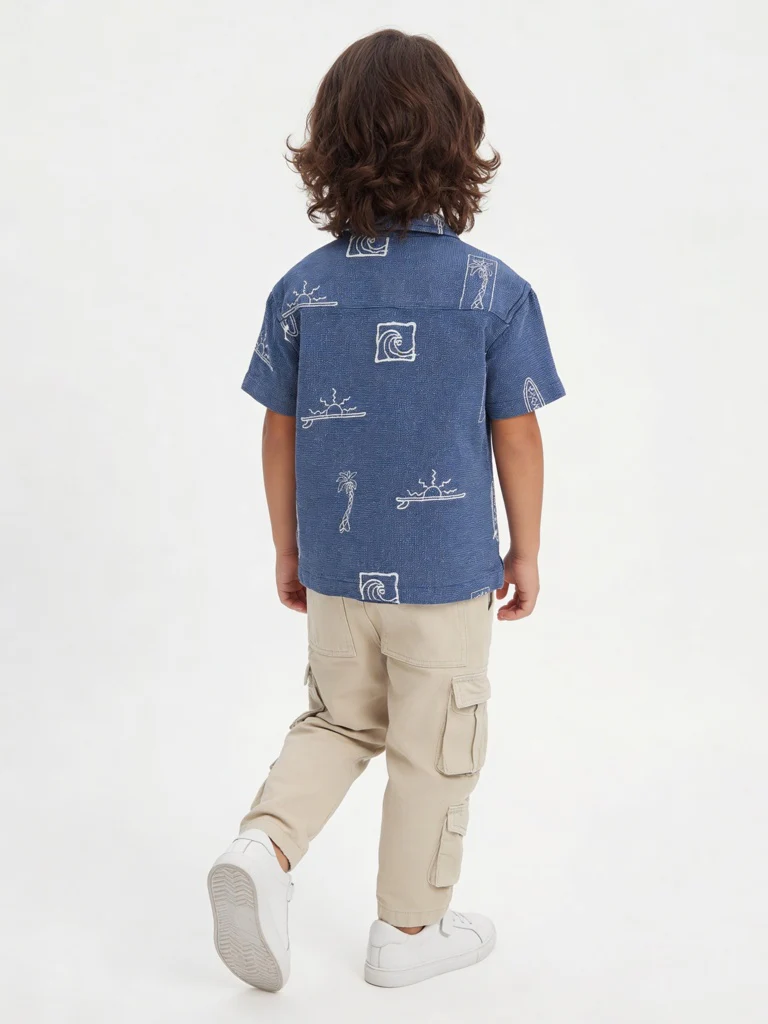 HOP Kids Boys Off-White Mid-Rise Relaxed-Fit Jeans - Image 3