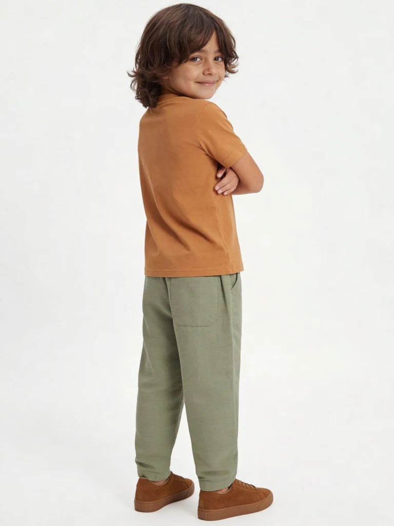 HOP Kids Boys Orange Printed Cotton T-Shirt - Image 2