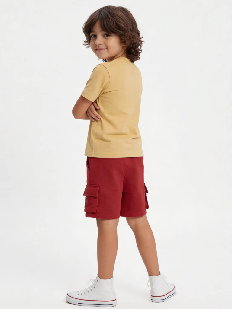 HOP Kids Boys Red Mid-Rise Shorts - Image 2
