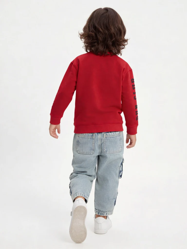 HOP Kids Boys Red Text Design T-Shirt - Image 2