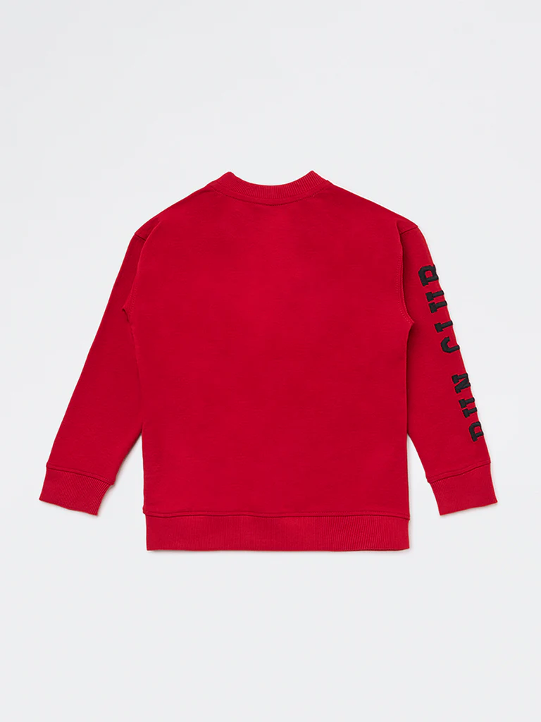 HOP Kids Boys Red Text Design T-Shirt - Image 4