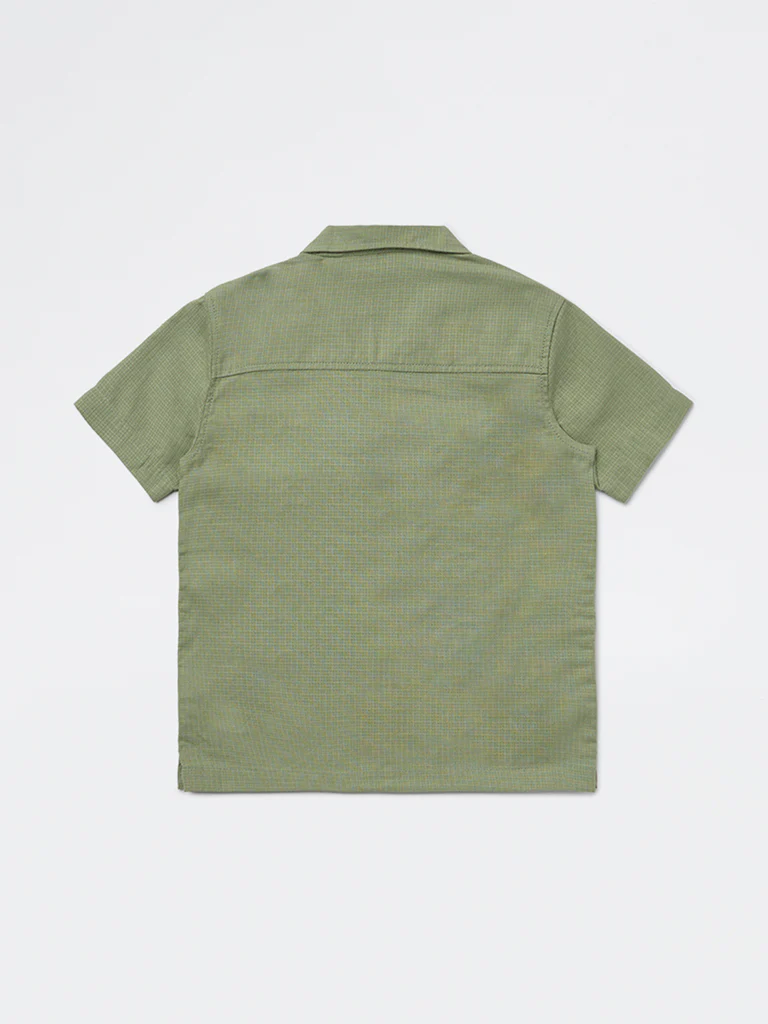 HOP Kids Boys Sage Embroidered Cotton Shirt - Image 4