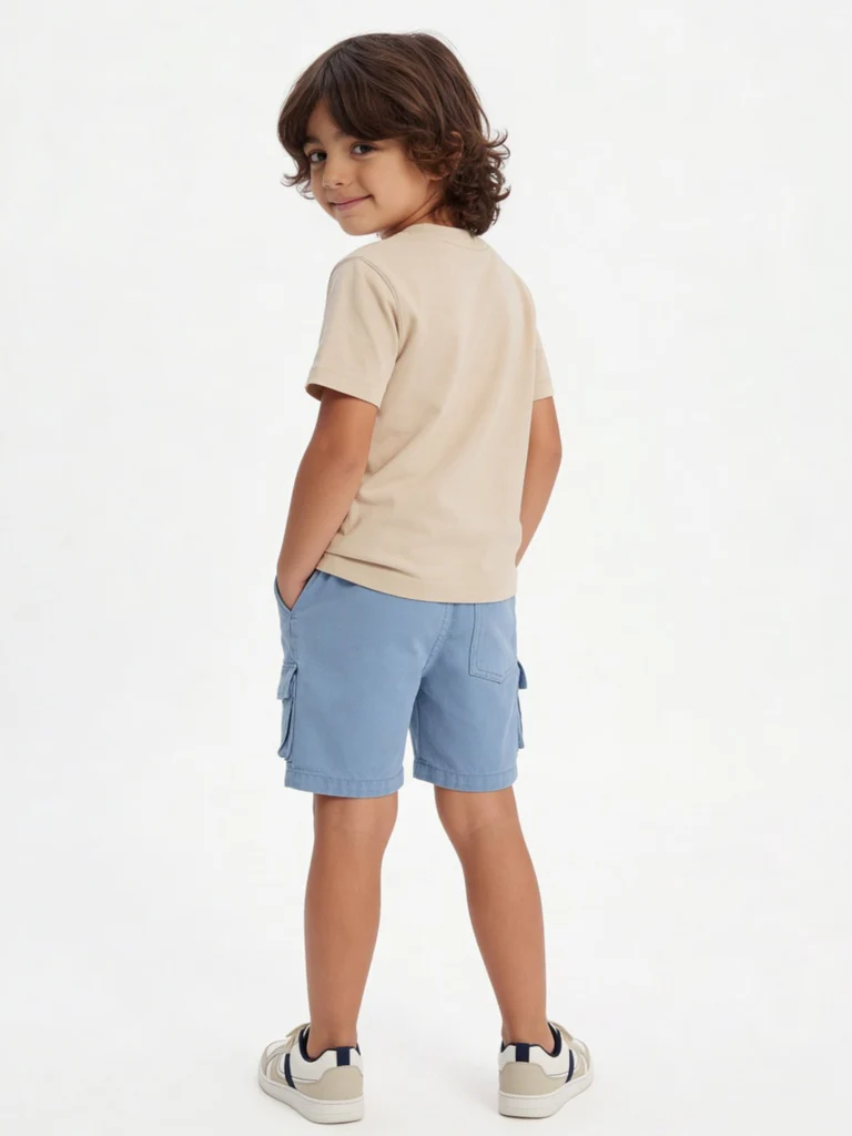 HOP Kids Boys Taupe Printed Cotton T-Shirt - Image 3