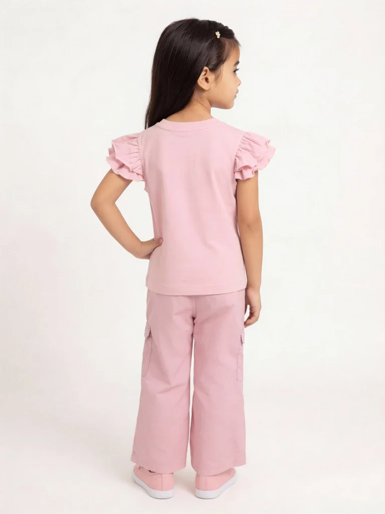 HOP Kids Girls Light Pink Unicorn Embellished Top - Image 3