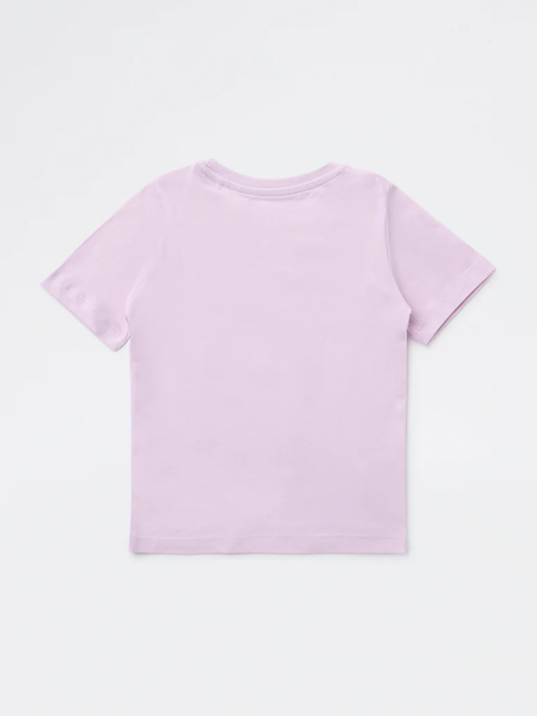 HOP Kids Girls Lilac Embellished Cotton T-Shirt - Image 5