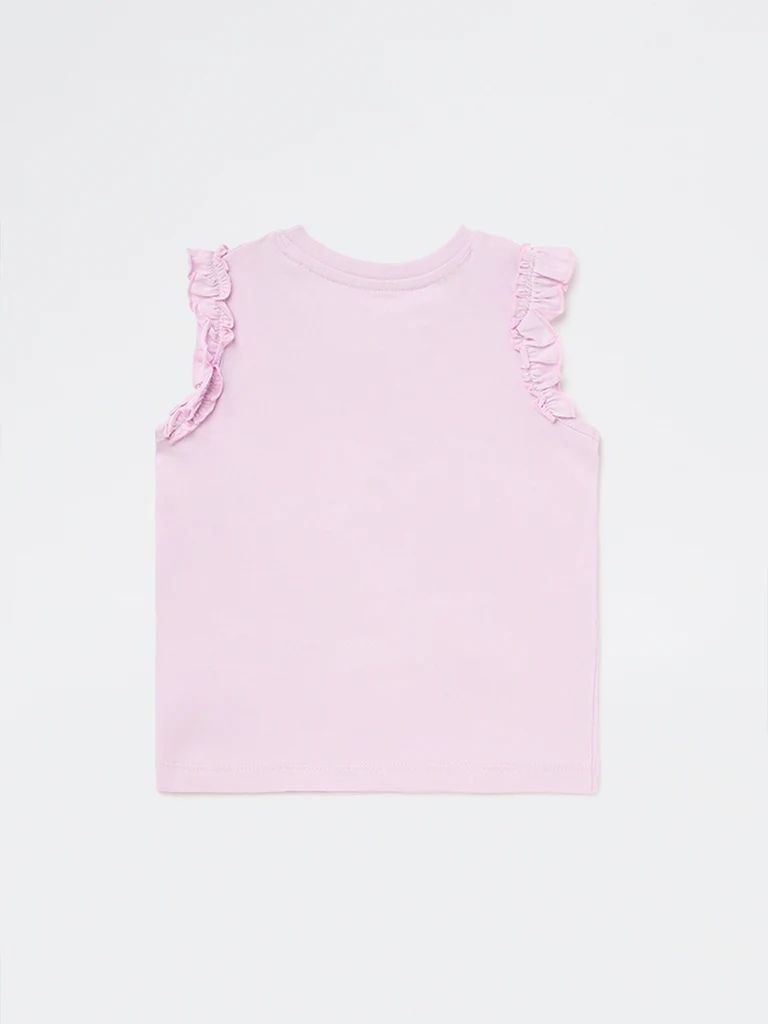 HOP Kids Girls Lilac Embellished Cotton Top - Image 5