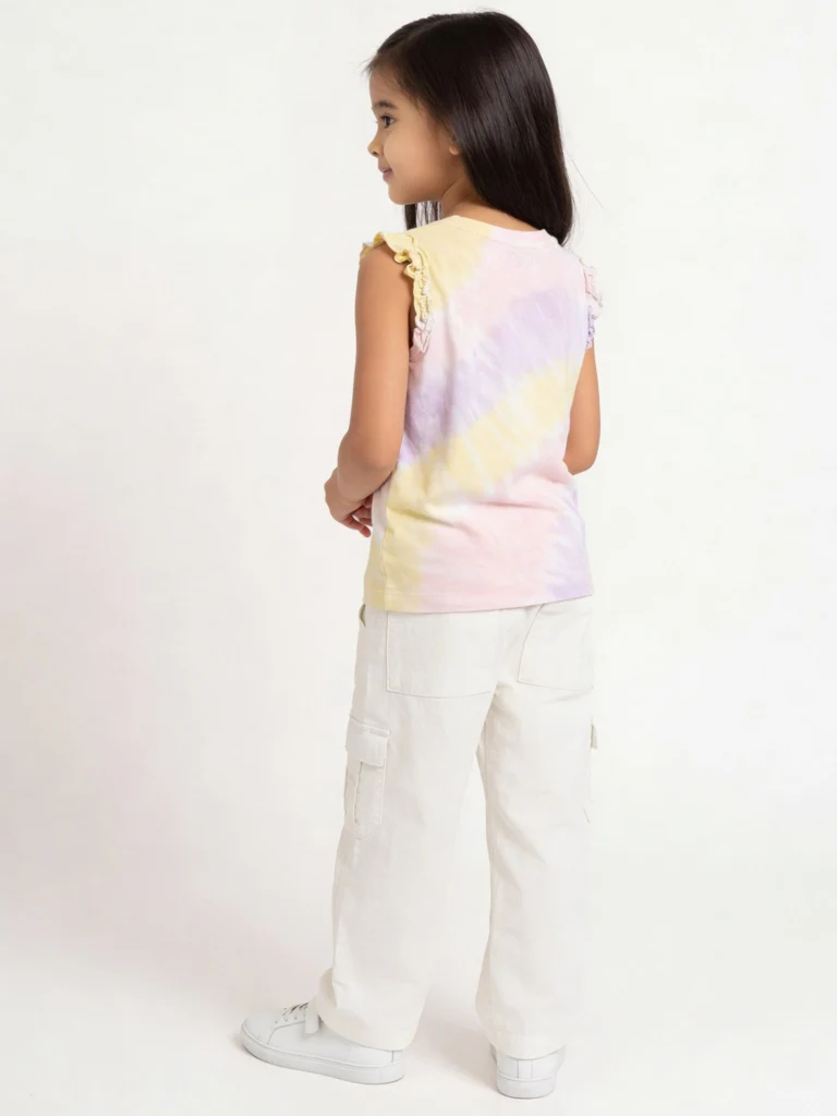 HOP Kids Girls Lilac Tie-Dye Cotton Top - Image 3