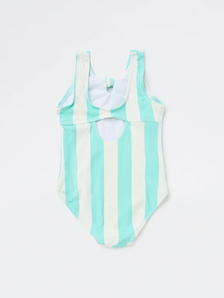 HOP Kids Girls Mint Striped Swimsuit - Image 4