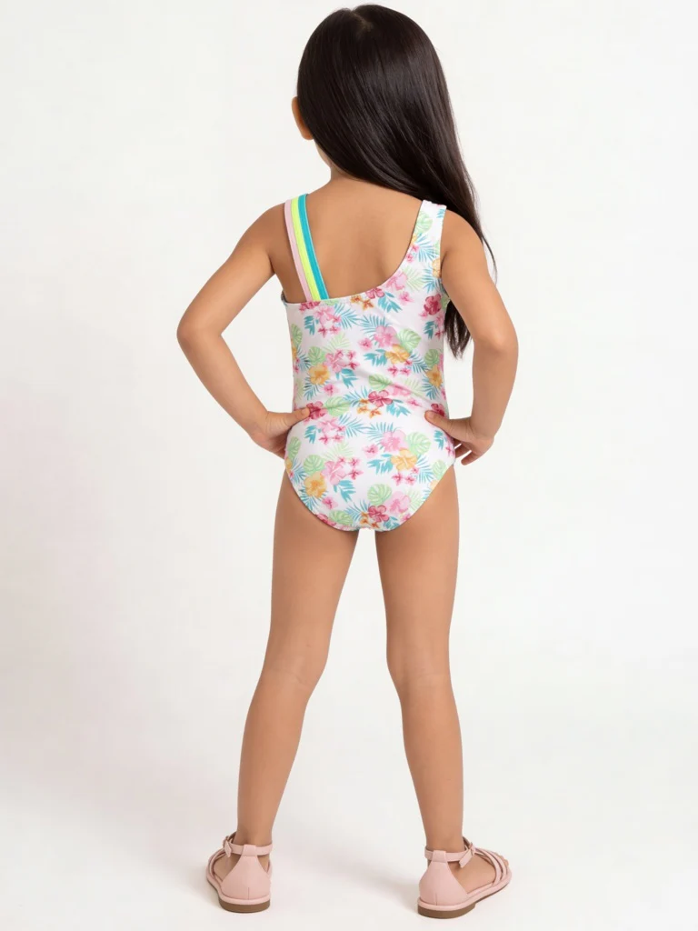 HOP Kids Girls Multicolour Floral Printed Swimsuit - Image 2