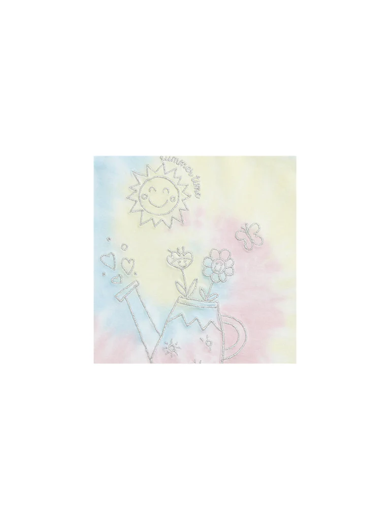 HOP Kids Girls Multicolour Tie-Dye Cotton Top - Image 2