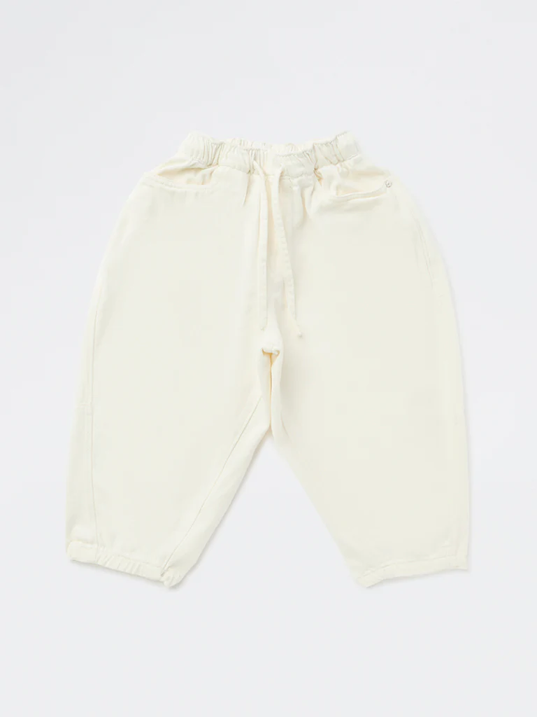 HOP Kids Girls Off-White High-Rise Relaxed-Fit Jeans - Image 3