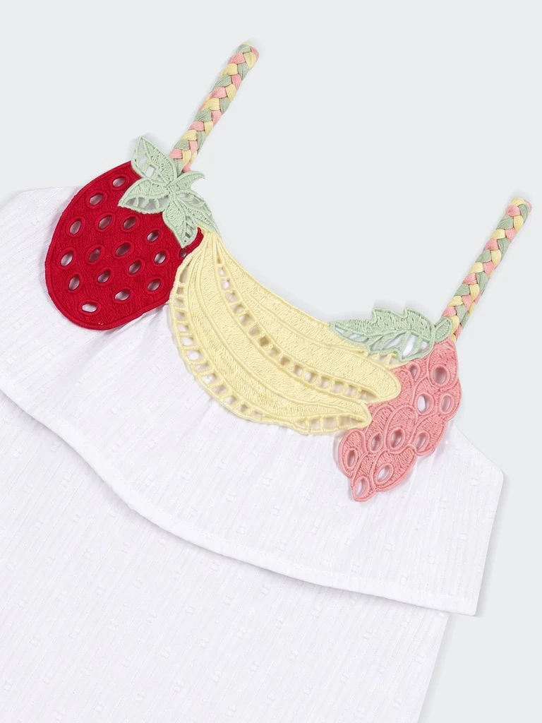 HOP Kids Girls Off-White Textured Top - Image 5