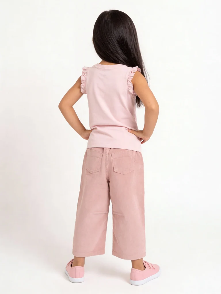 HOP Kids Girls Pink Bow-Detailed Cotton Top - Image 3