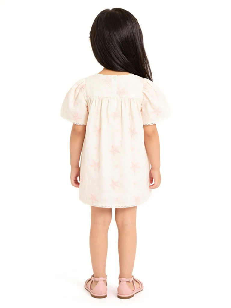HOP Kids Girls Pink Bow-Detailed Mesh Overlay Dress - Image 2