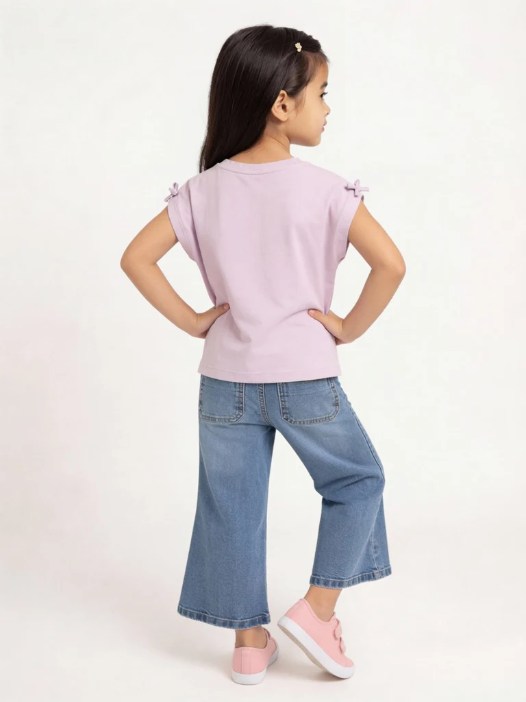 HOP Kids Girls Pink Cotton Top - Image 2
