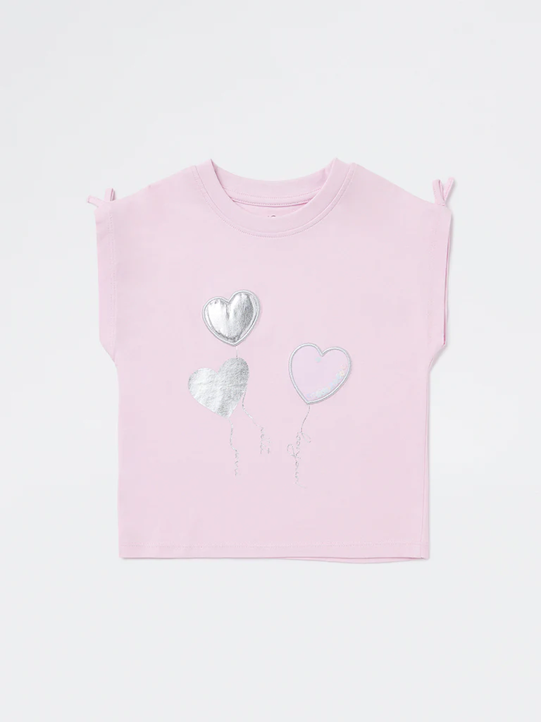 HOP Kids Girls Pink Cotton Top - Image 3
