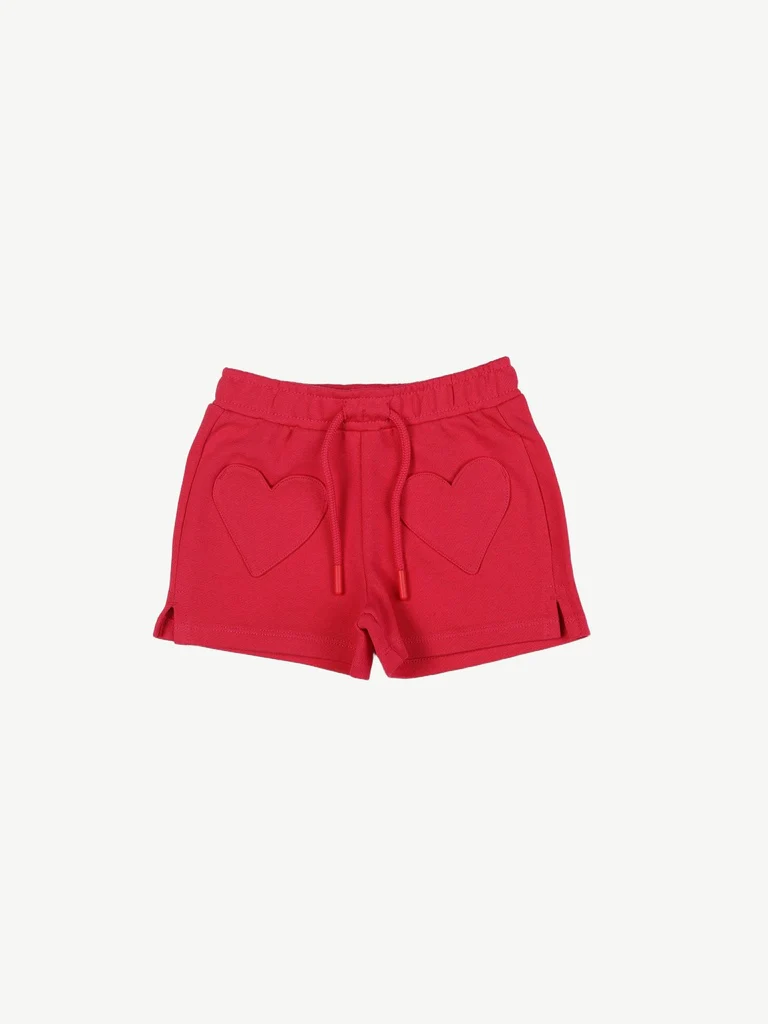 HOP Kids Girls Pink Heart Pocket Cotton Shorts - Image 4