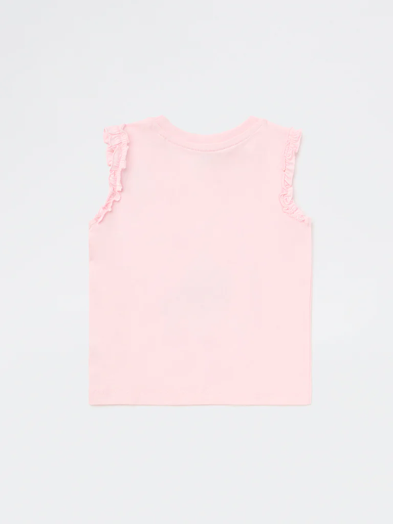 HOP Kids Girls Pink Ice-Cream Design Cotton Top - Image 5