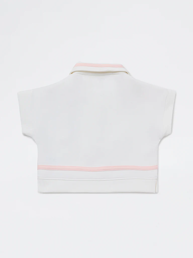 HOP Kids Girls White Printed T-Shirt - Image 4