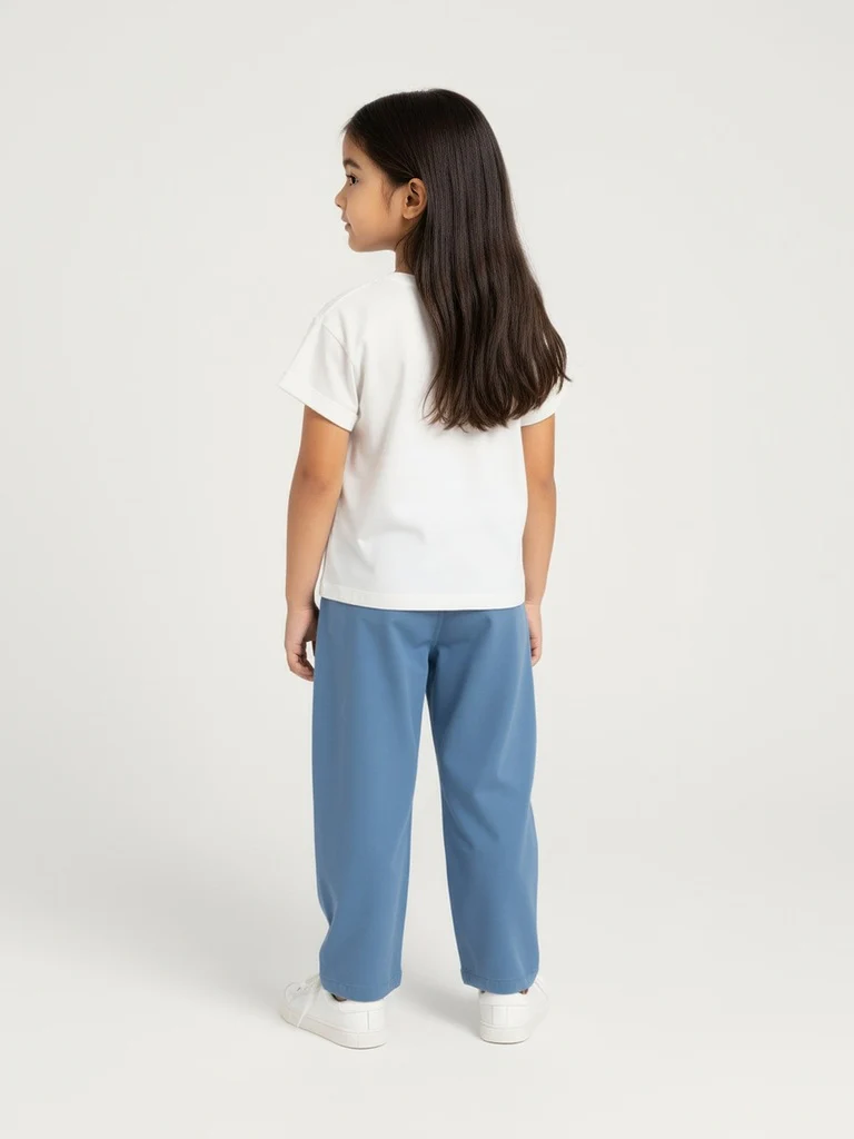 HOP Kids Girls White Typographic Cotton T-Shirt - Image 6