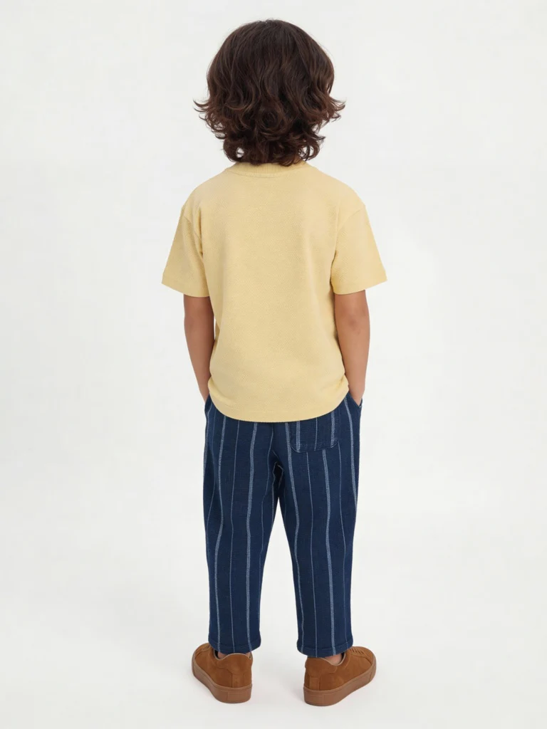 HOP Kids Yellow Printed Cotton T-Shirt - Image 2