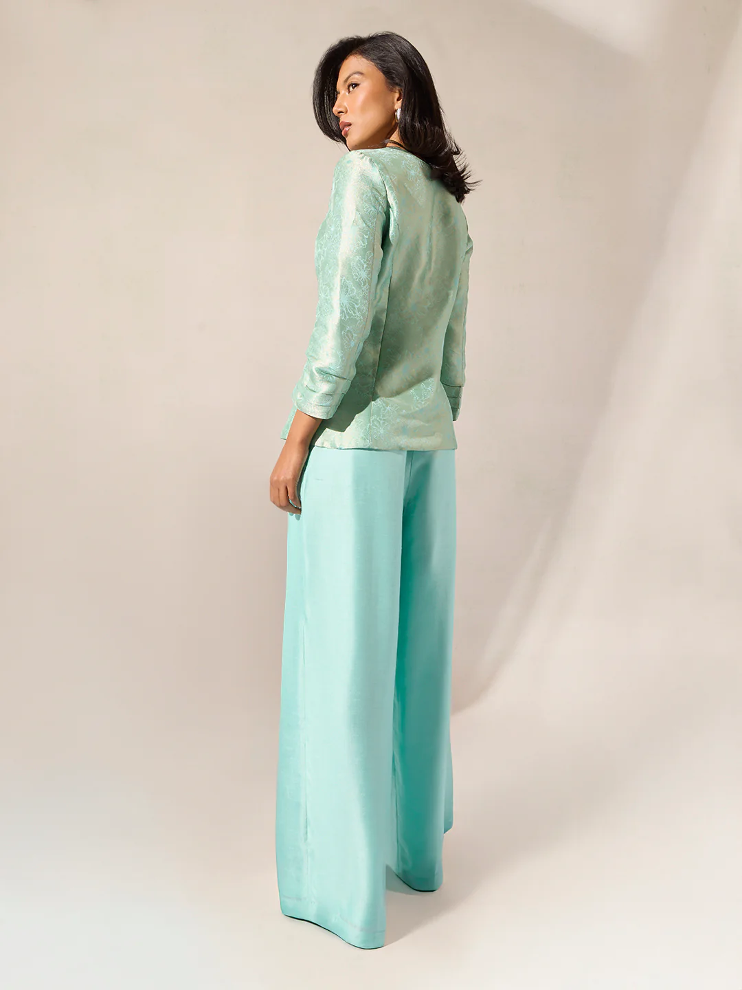 Jacquard Co-Ord Set - Blue - Image 4