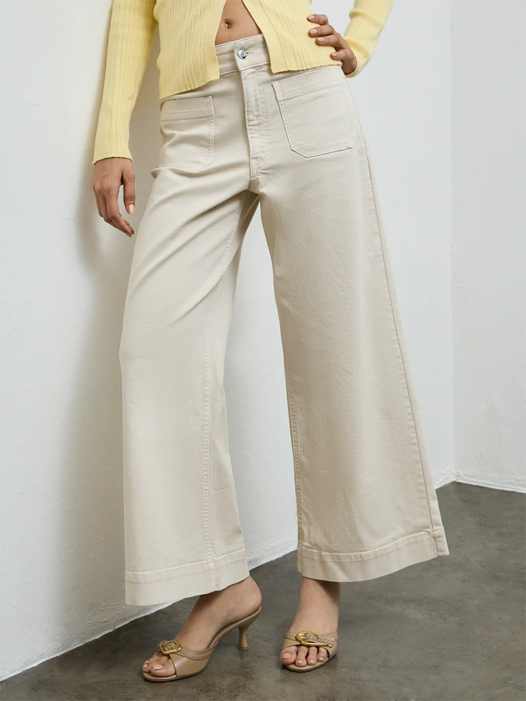 LOV Beige High-Rise Jeans - Image 2