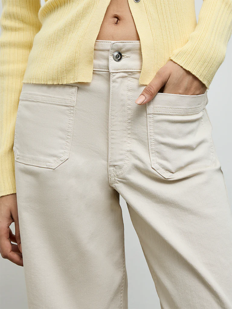 LOV Beige High-Rise Jeans - Image 3
