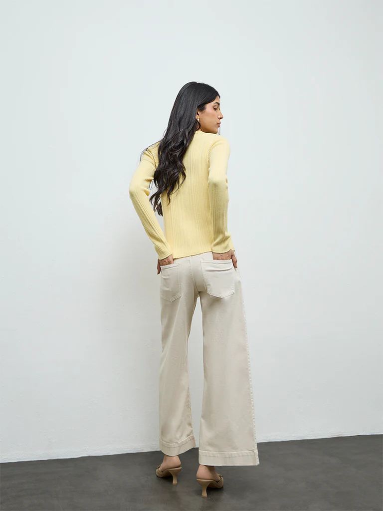 LOV Beige High-Rise Jeans - Image 4