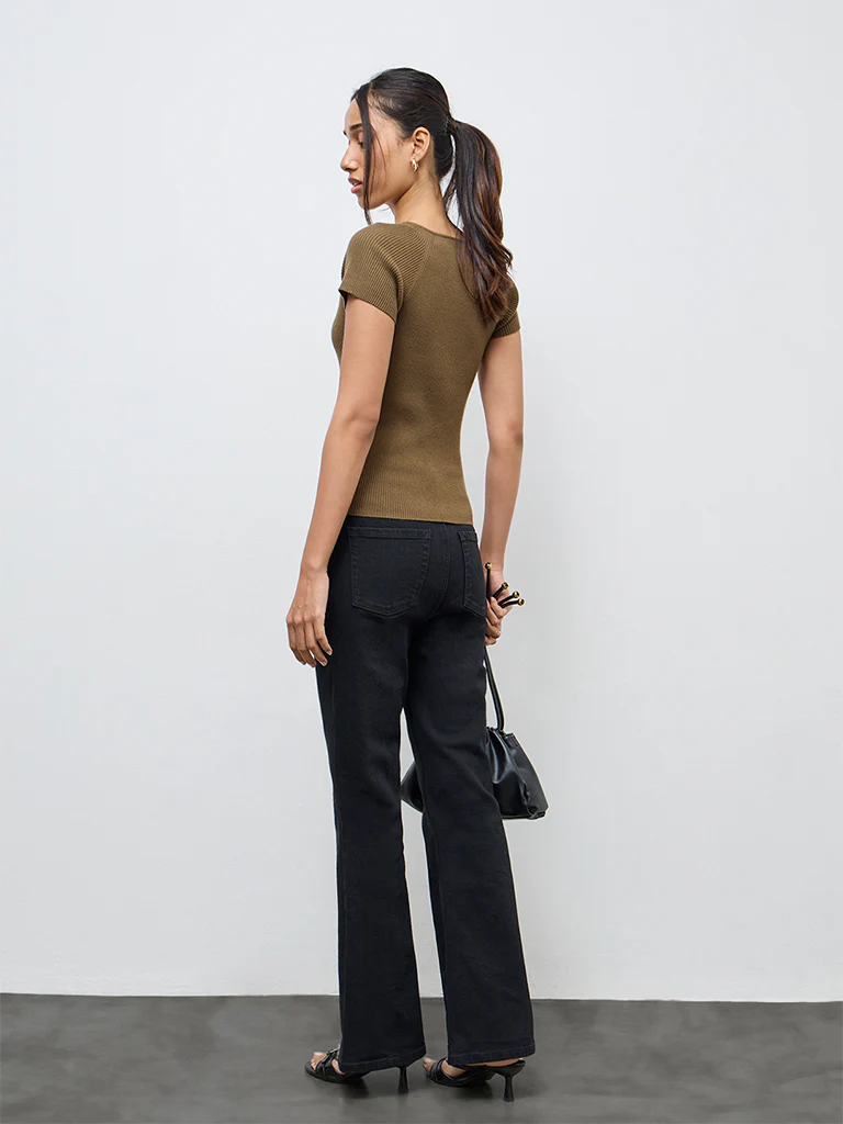 LOV Black High-Rise Bootcut Jeans - Image 4
