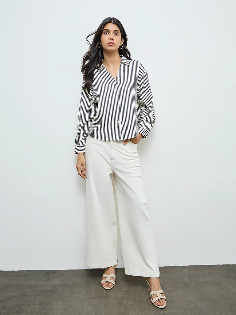 LOV Black Striped Shirt