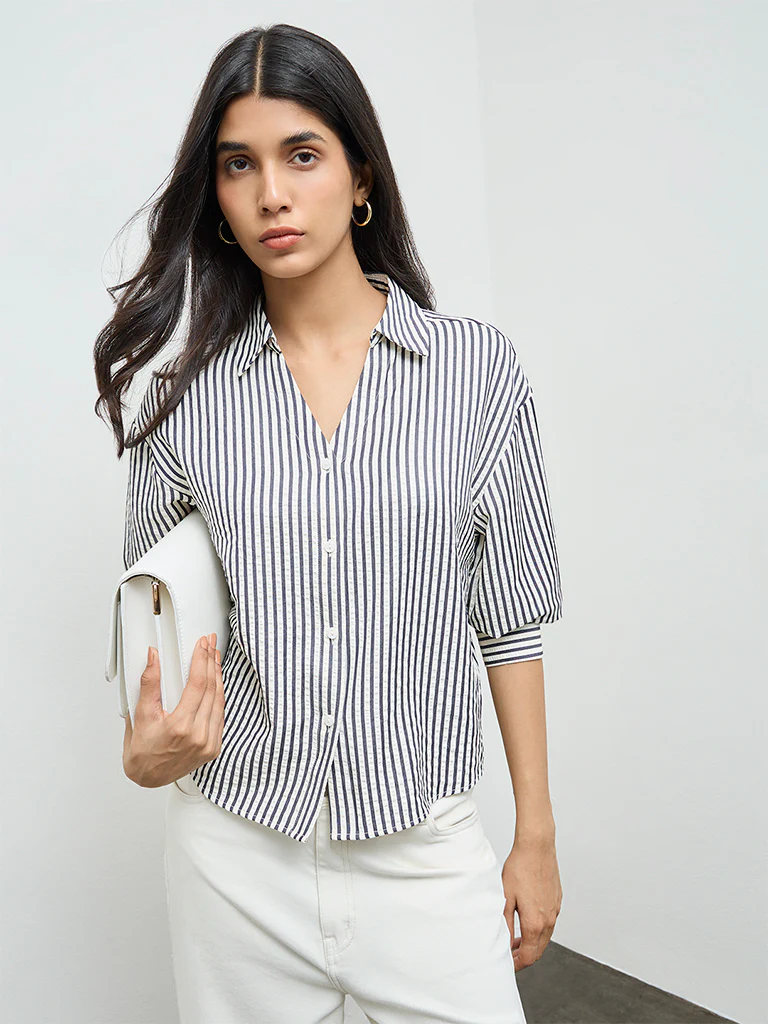 LOV Black Striped Shirt - Image 2