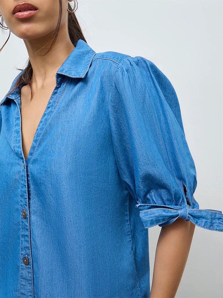 LOV Blue Denim Shirt - Image 3