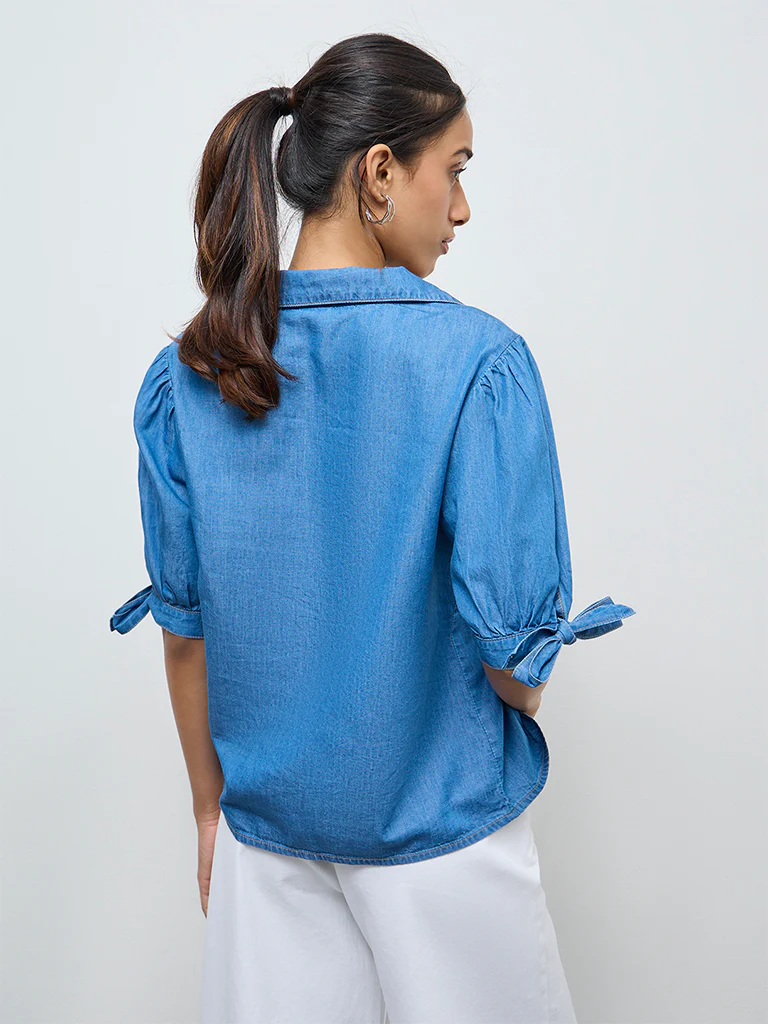 LOV Blue Denim Shirt - Image 4
