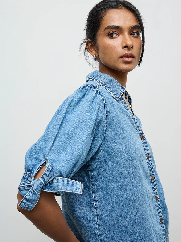 LOV Blue Denim Shirt - Image 3