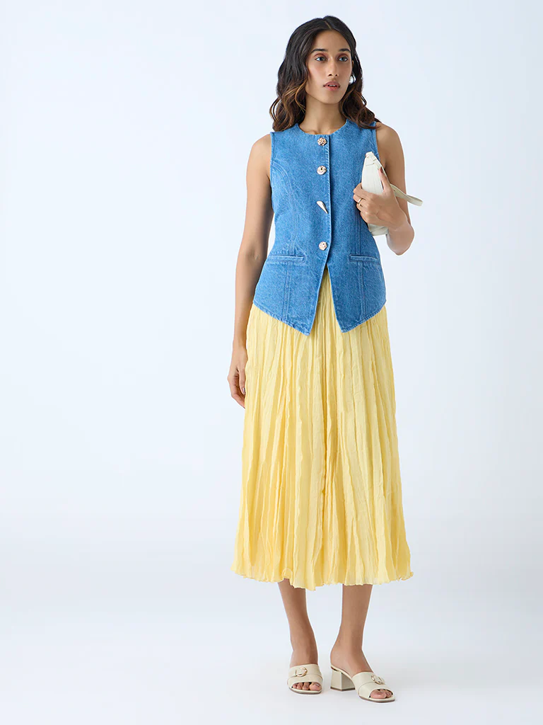 LOV Blue Denim Vest Top - Image 2