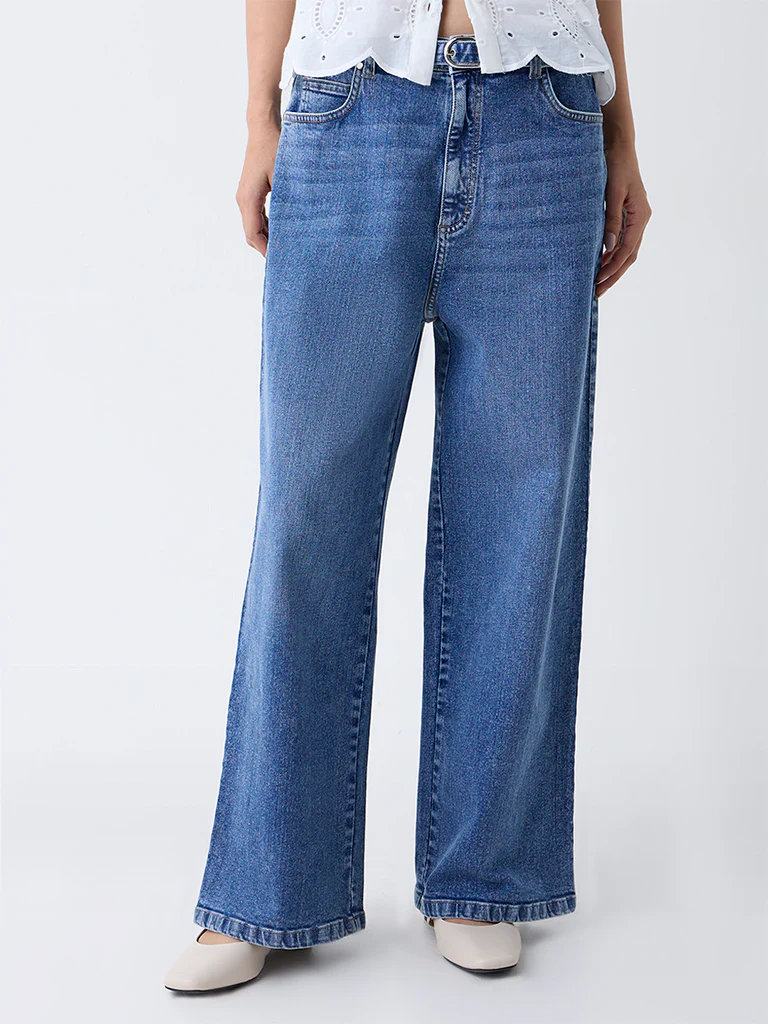 LOV Blue Faded High-Rise Jeans - Image 2