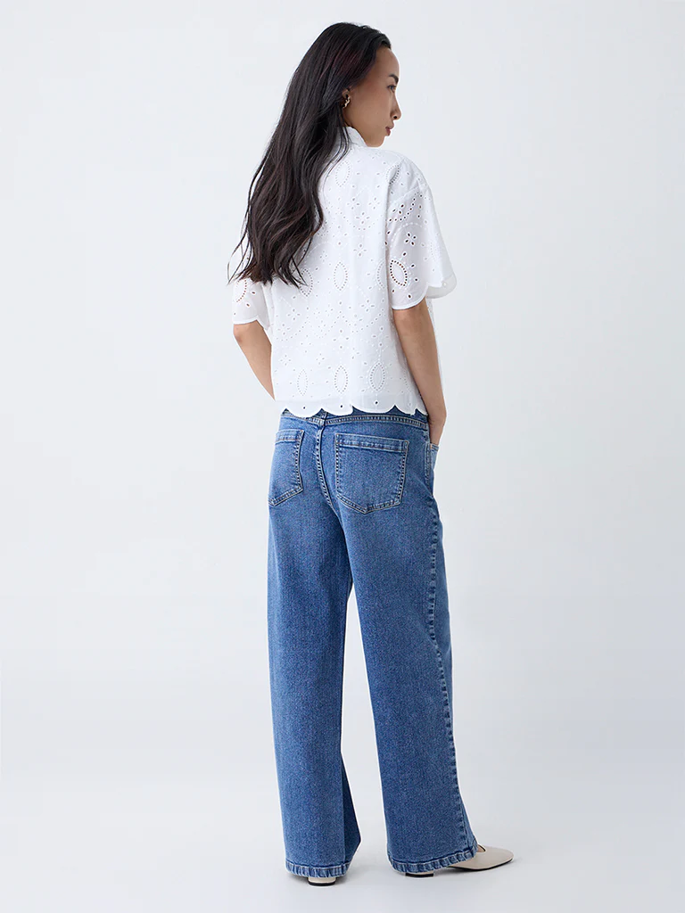 LOV Blue Faded High-Rise Jeans - Image 4