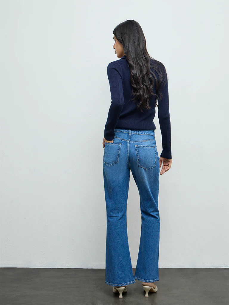 LOV Blue Faded High-Rise Jeans - Image 4