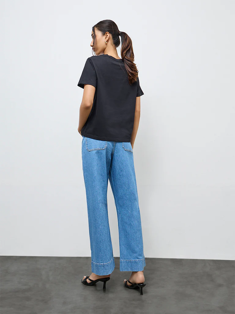 LOV Blue High-Rise Jeans - Image 4