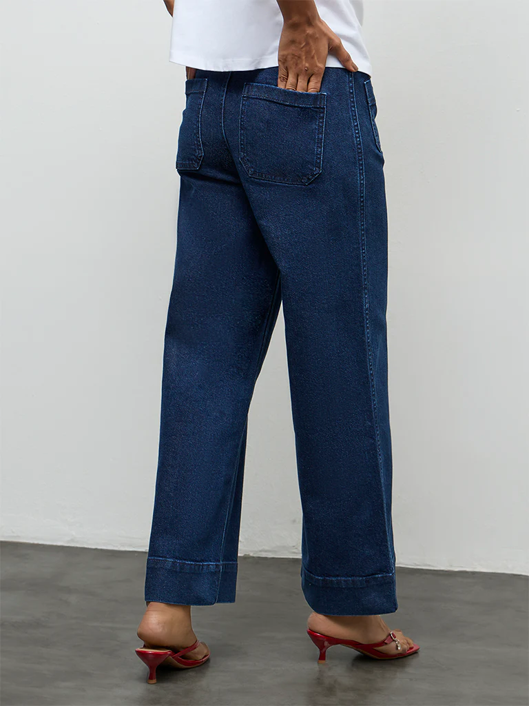 LOV Blue Solid High-Rise Jeans - Image 4