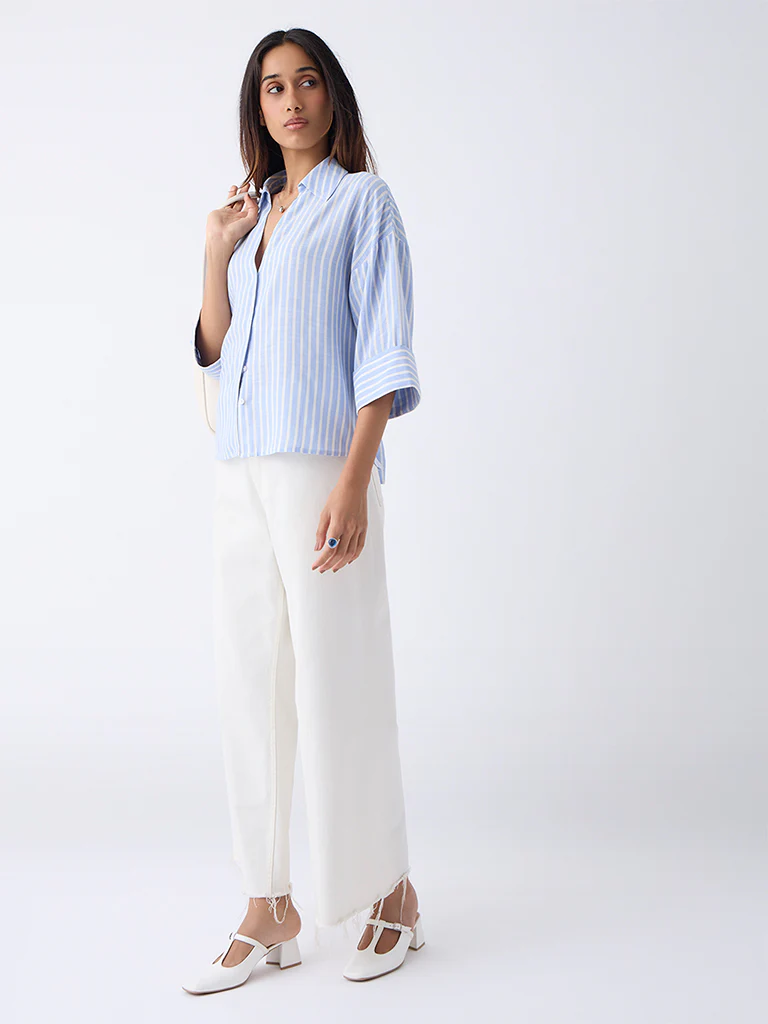 LOV Blue Striped Shirt - Image 2
