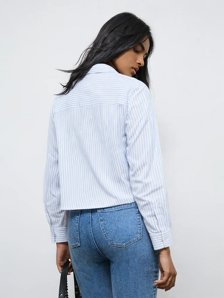 LOV Blue Striped Shirt - Image 4