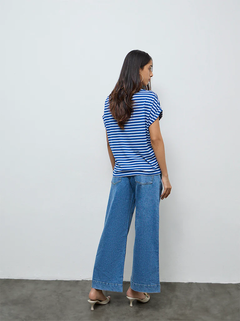 LOV Blue Washed High-Rise Jeans - Image 4